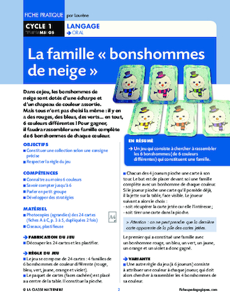 La famille « bonshommes de neige »