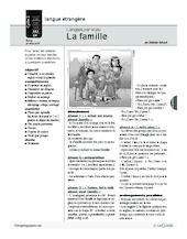 La famille / L'anglais par le jeu