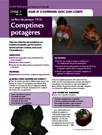 La fleur du potager (19) / Comptines potagères