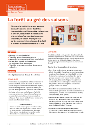 La forêt au gré des saisons