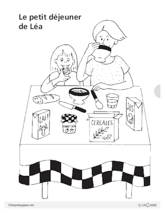 La journée de Léa : Le petit déjeuner de Léa