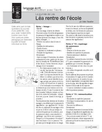 La journée de Léa : Léa rentre à l'école