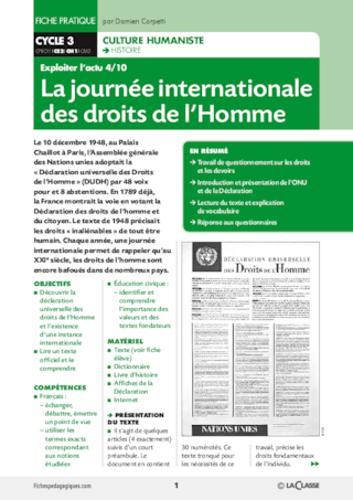 La Journée internationale des droits de l'Homme