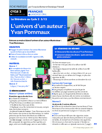 La littérature au Cycle 2 (4) / L'univers d'un auteur : Yvan pommaux