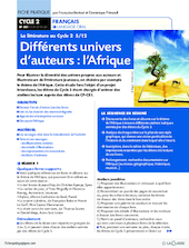 La littérature au Cycle 2 (5) / Différents univers d'auteurs : l'Afrique