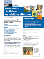 La littérature au Cycle 2 (8) / Un thème : les relations affectives