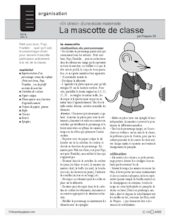 La mascotte de classe