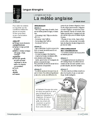 La météo anglaise / L'anglais par le jeu