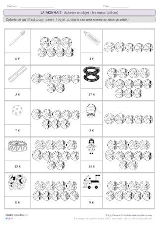 La monnaie - Acheter un objet