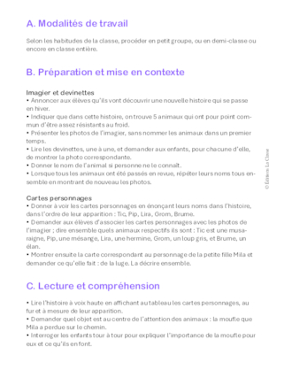 La moufle de Mila : adaptation inédite du conte et parcours pédagogique