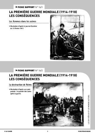 La première guerre mondiale : les conséquences