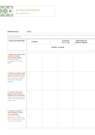 La programmation EPS 2018 pour les Cycles 2 & 3