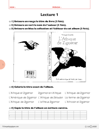 L'Afrique de Zigomar (lecture suivie)