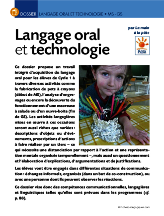 Langage oral et technologie (dossier)