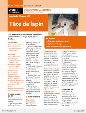 Lapin de Pâques (1) / Tête de lapin