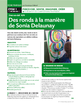 L'arc-en-ciel 4/4. Des ronds à la manière de Sonia Delaunay