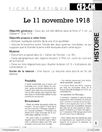 Le 11 novembre 1918