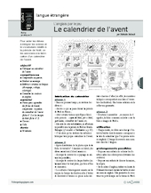 Le calendrier de l'avent / L'anglais par le jeu