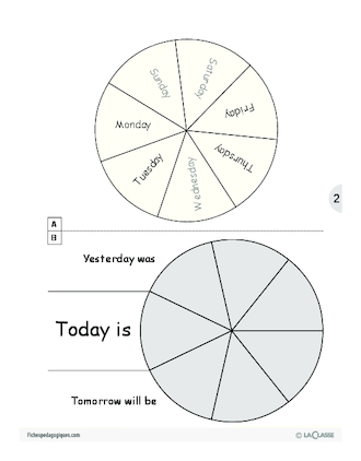 Le calendrier hebdomadaire anglais