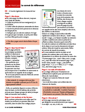 Le carnet de références