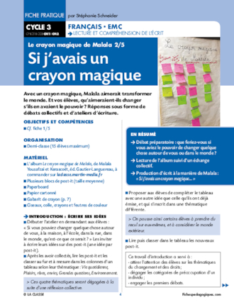 Lecture interactive_Le crayon magique de Malala