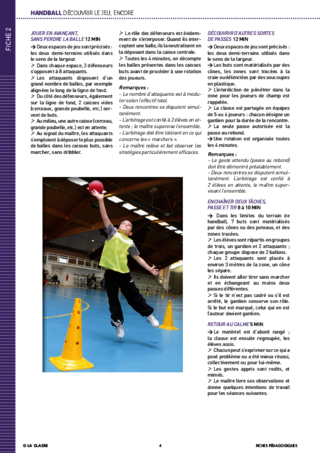 Le handball à l'école