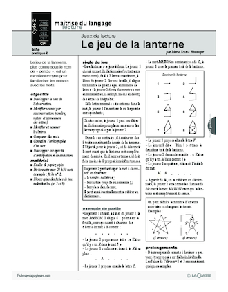 Le jeu de la lanterne