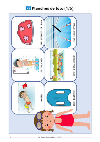 Le lexique de la piscine
