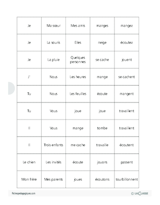 Le memory de conjugaison