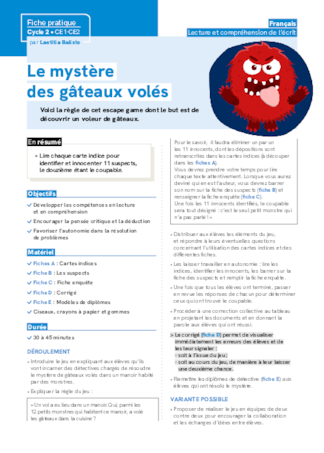 Le mystère des gâteaux volés