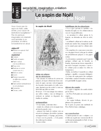 Le sapin et la chaussette de Noël