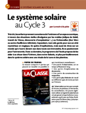 Le système solaire au Cycle 3