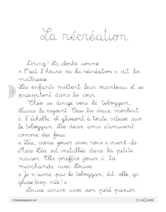 Léa à l'école / La récréation