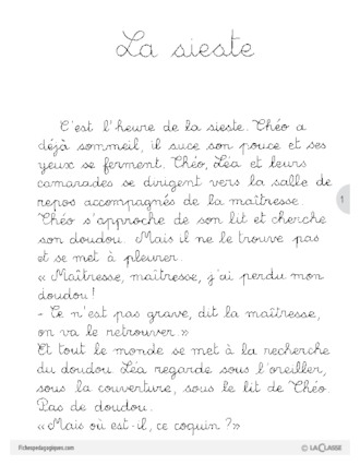 Léa à l'école / La sieste