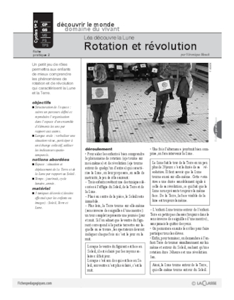 Léa découvre la Lune (2) / Rotation et révolution