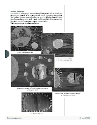 Léa découvre la Lune (6) / Atelier peinture