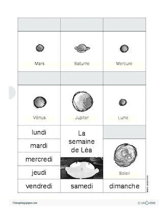 Léa découvre la Terre (5) / Fabriquer un semainier