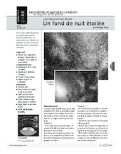 Léa découvre les étoiles (6) / Un fond de nuit étoilée