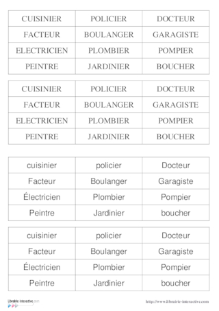 Lecture - Métiers GS et CP