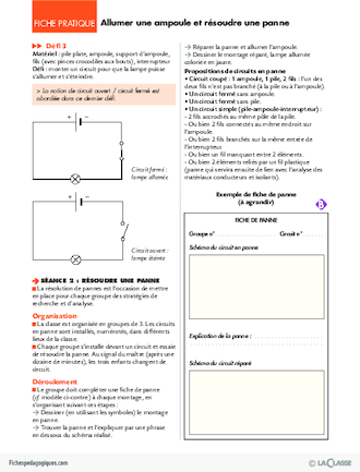 L'électricité au Cycle 3