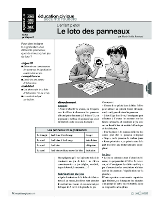 L'enfant piéton (4) / Le loto des panneaux