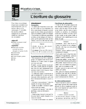 L'enfant piéton (5) / L'écriture du glossaire