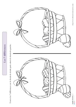 Les 7 différences de Pâques