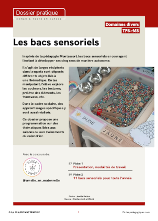 Les bacs sensoriels
