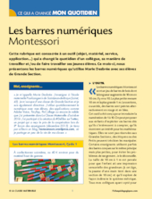 Les barres numériques Montessori