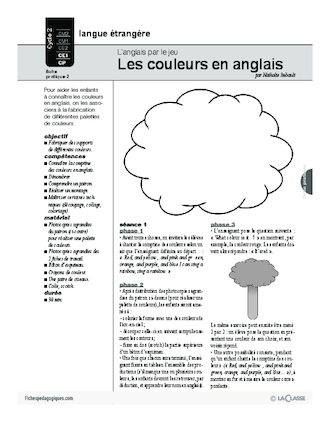 Les couleurs en anglais