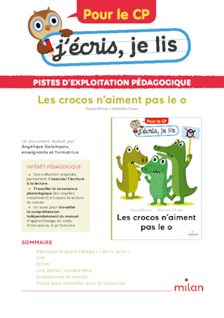 « Les crocos n'aiment pas le O » - Boîte à outils pour les enseignants de CP