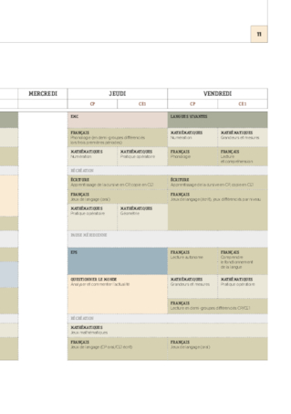 Emplois Du Temps Cp 18 Fichespedagogiques Com