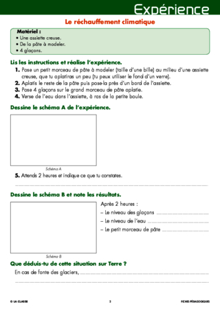 Les énergies (15) Le réchauffement climatique (expérience)