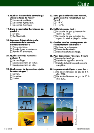 Les énergies (18) quiz final